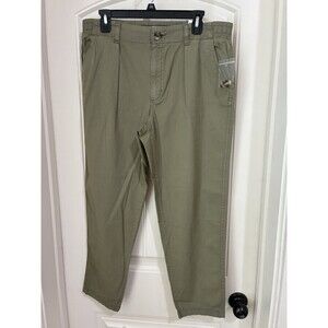 Sonoma Women’s High Rise Utility Capris Sz 14 Green Pocket NWT